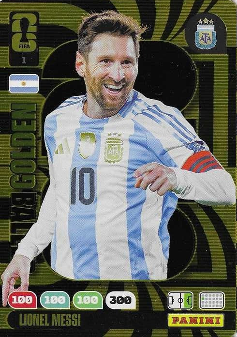Collexstickers Panini Adrenalyn WK 2026 Golden Ballers trading card featuring a football player on a colorful background