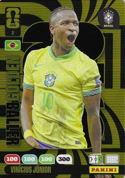 Collexstickers Panini Adrenalyn WK 2026 Golden Ballers collectible cards, two cards featuring football players and vibrant designs.