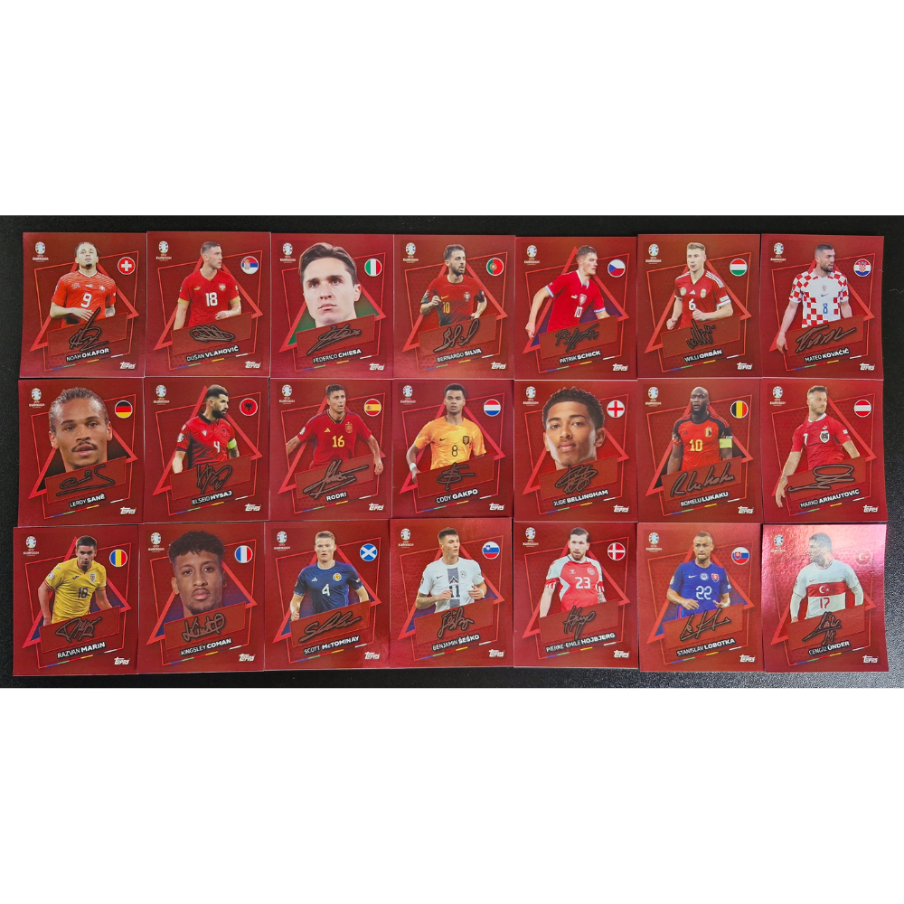 Topps Euro 2024 Stickers - Set SP Gesigneerd - Swiss Edition