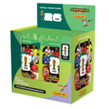 Panini World Cup Adrenalyn XL 2026 display with 50 packs of collectible trading cards by Collexstickers.