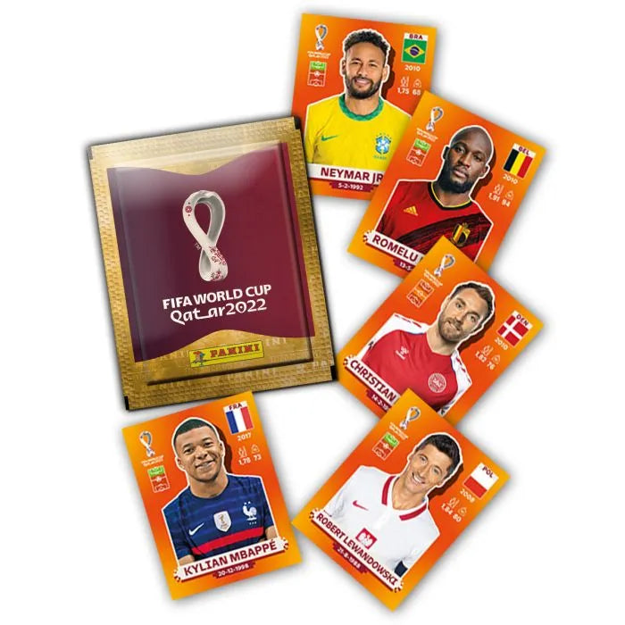 Panini World Cup Qatar 2022 Stickers - Display Met 104 packs - Orange Edition